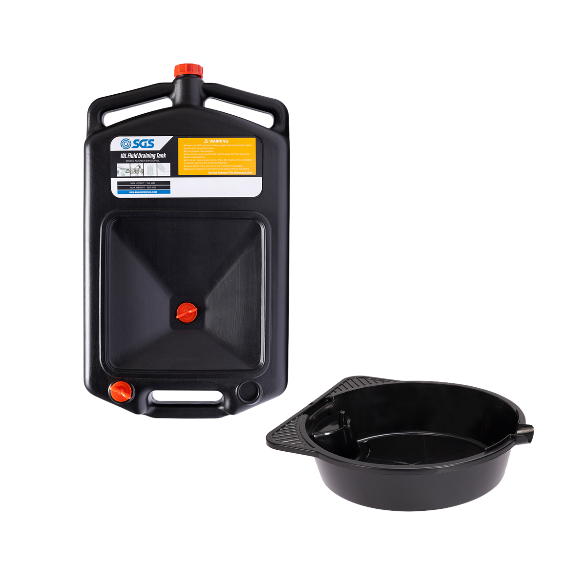 SGS Oil 10L Drain Pan , Storage Container and 5L Drain Pan Kit